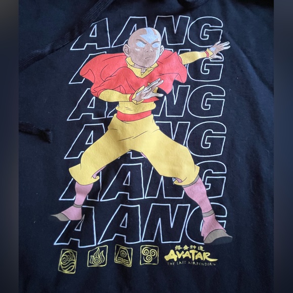 Nickelodeon Avatar The Last Airbender AANG Hoodie Graphic Sweatshirt Mens Size M - Picture 2 of 5